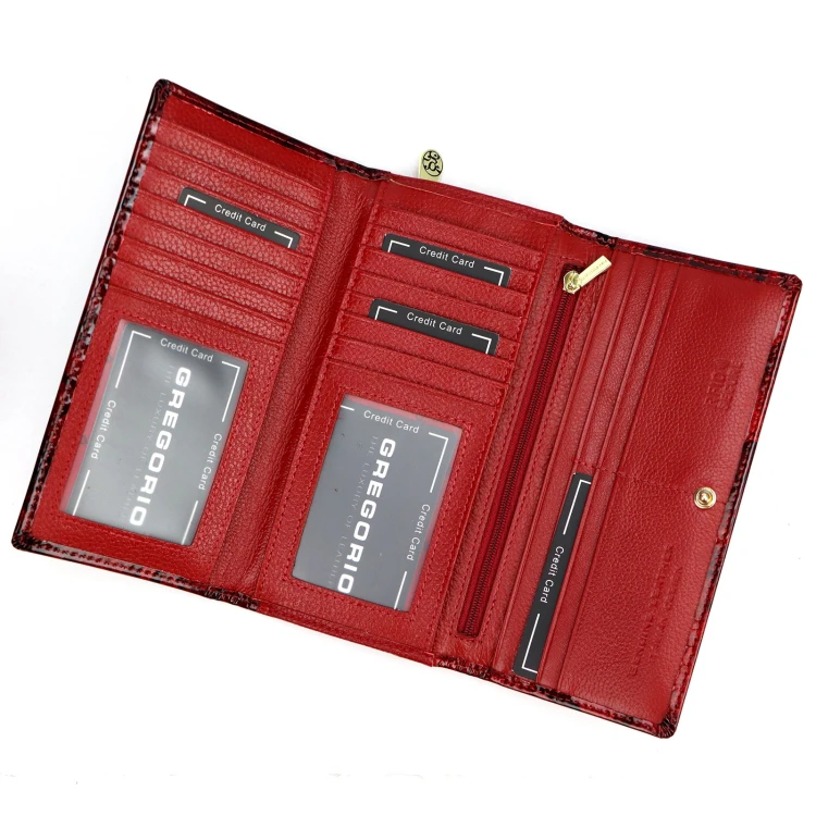 Damski portfel Gregorio FRL-131 z kwiatowym motywem