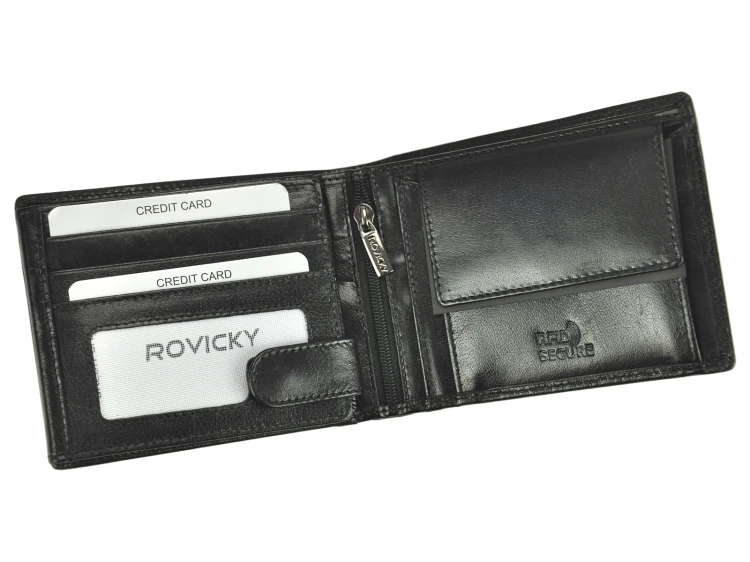 Skórzany męski portfel Rovicky PC-103-BAR RFID