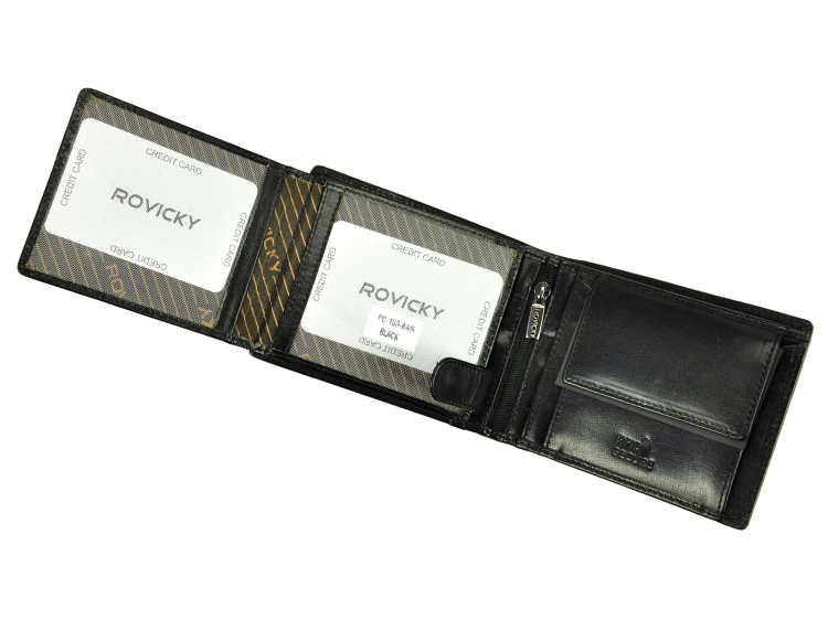 Skórzany męski portfel Rovicky PC-103-BAR RFID