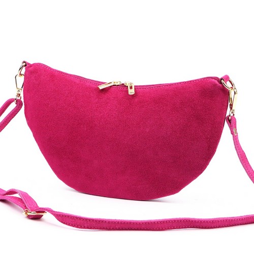 Vera Pelle Torebka Damska Listonoszka Skórzana Mała Złote Okucia Crossbody