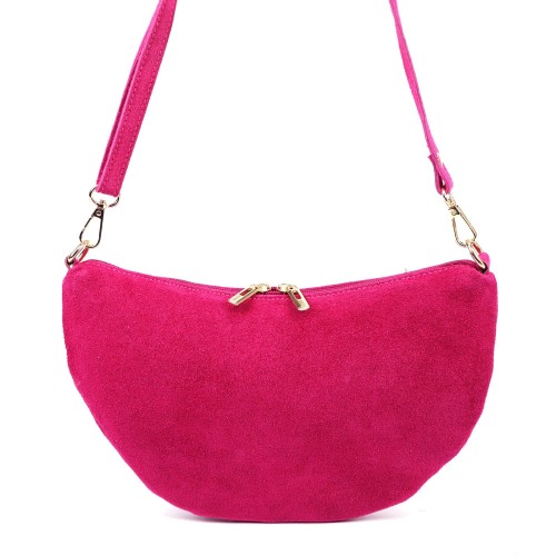 Vera Pelle Torebka Damska Listonoszka Skórzana Mała Złote Okucia Crossbody