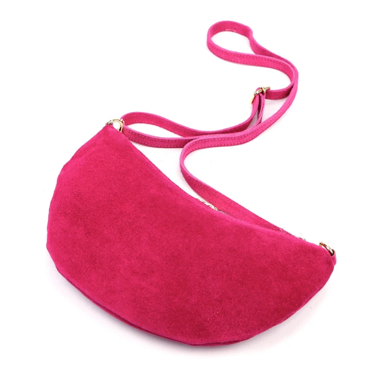 Vera Pelle Torebka Damska Listonoszka Skórzana Mała Złote Okucia Crossbody