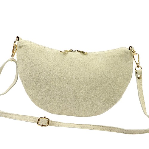 Vera Pelle Torebka Damska Listonoszka Skórzana Mała Złote Okucia Crossbody