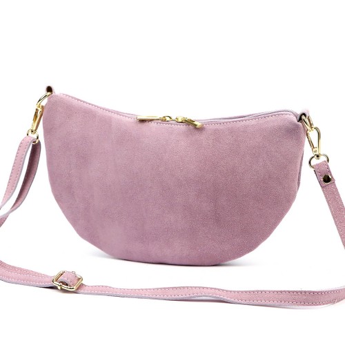 Vera Pelle Torebka Damska Listonoszka Skórzana Mała Złote Okucia Crossbody