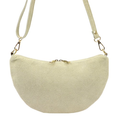 Vera Pelle Torebka Damska Listonoszka Skórzana Mała Złote Okucia Crossbody