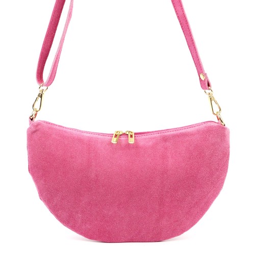 Vera Pelle Torebka Damska Listonoszka Skórzana Mała Złote Okucia Crossbody