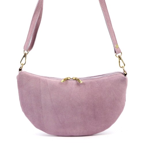 Vera Pelle Torebka Damska Listonoszka Skórzana Mała Złote Okucia Crossbody