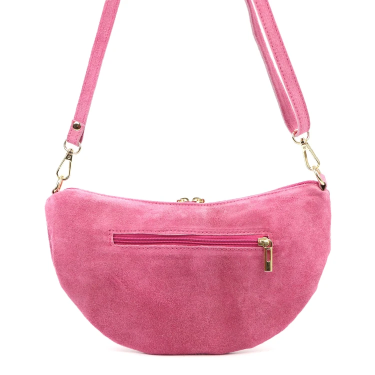 Vera Pelle Torebka Damska Listonoszka Skórzana Mała Złote Okucia Crossbody
