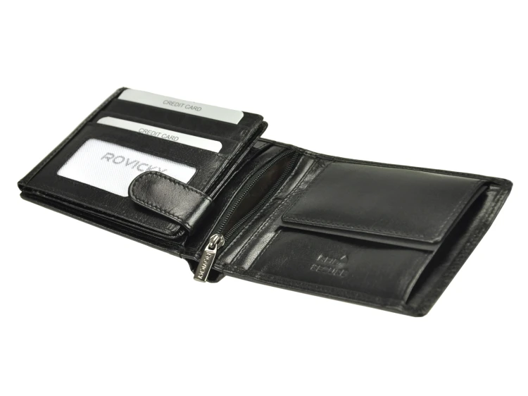 Skórzany męski portfel Rovicky PC-103-BAR RFID