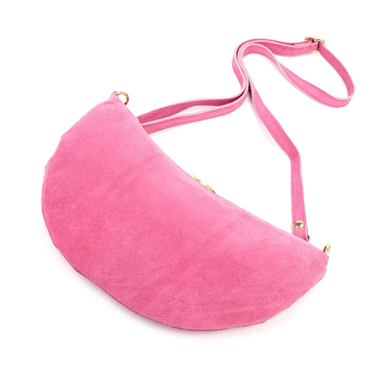 Vera Pelle Torebka Damska Listonoszka Skórzana Mała Złote Okucia Crossbody