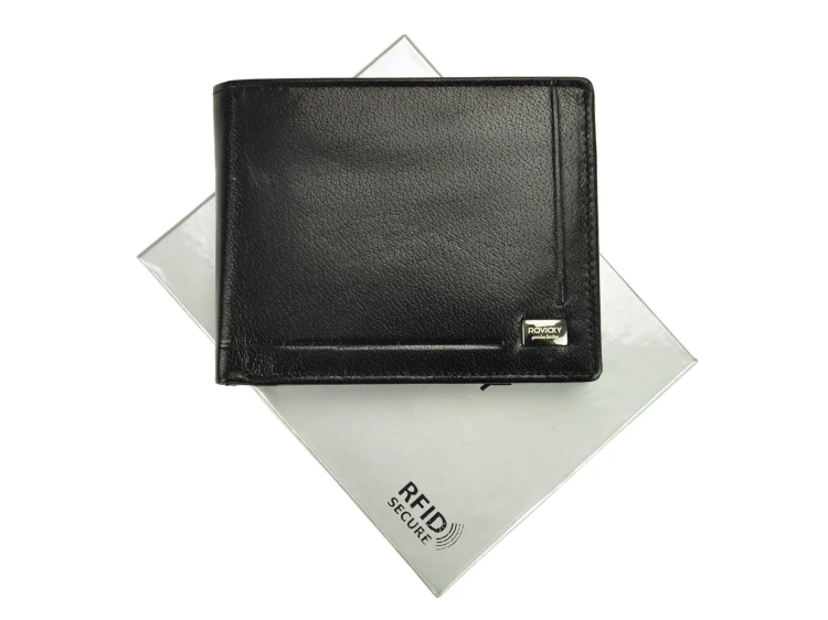 Skórzany męski portfel Rovicky PC-103-BAR RFID