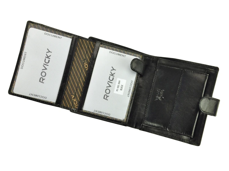 Skórzany męski portfel Rovicky PC-102L-BAR RFID