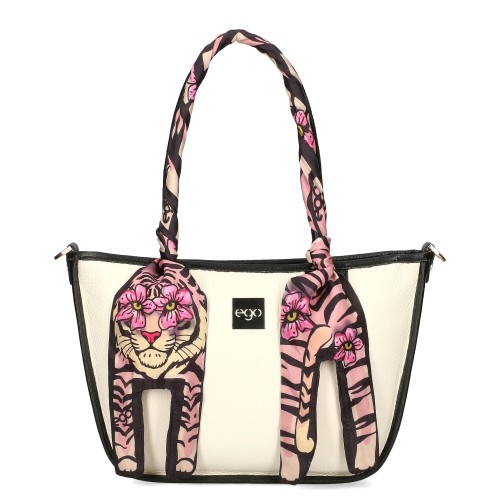 EGO Torebka Damska SHOPPER Skórzana Pojemna Oryginalny Design na Ramię