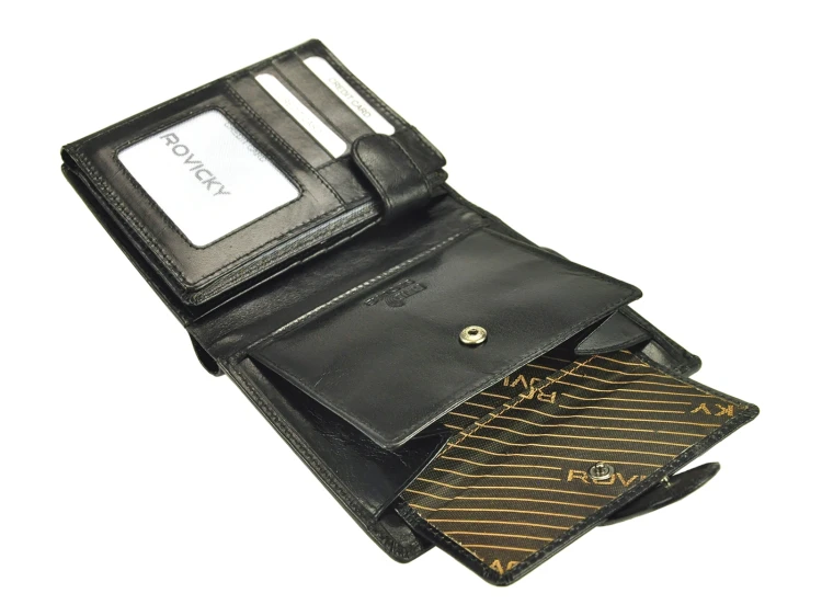 Skórzany męski portfel Rovicky PC-102L-BAR RFID