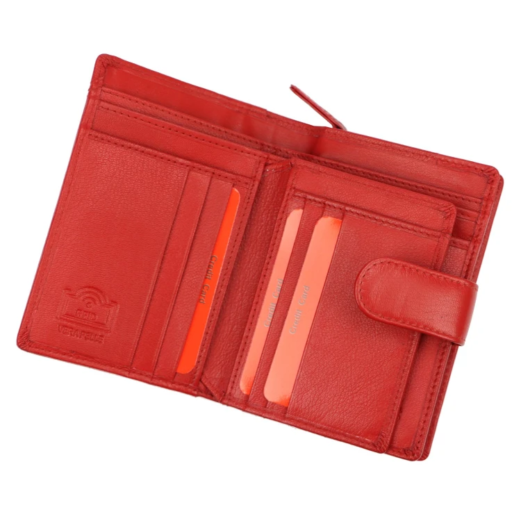 Pierre Cardin Pionowa Portmonetka Skórzany Pojemny Portfel RFID Zatrzask