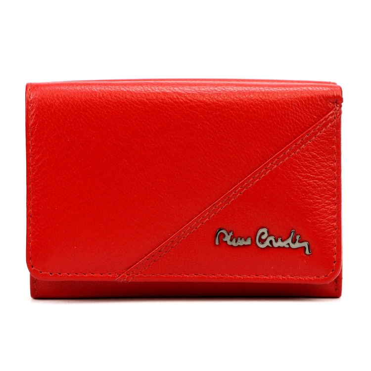 Pierre Cardin Portfel Damski Skórzany Średni RFID Zatrzask Skóra Naturalna