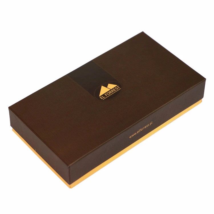 EL FORREST portfel duży skóra naturalna podłużny klasyczny zatrzask RFID