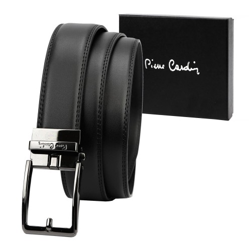 Czarny pasek męski Pierre Cardin 3361 GG46 130 cm