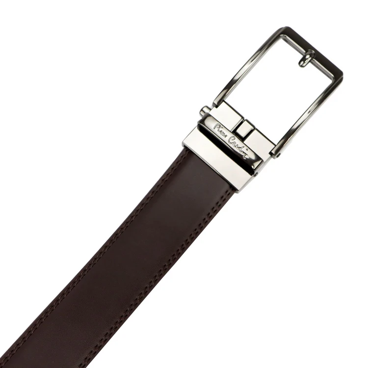 skóra ekologiczna Męski paski Pierre Cardin 3364 GG49 D.BROWN