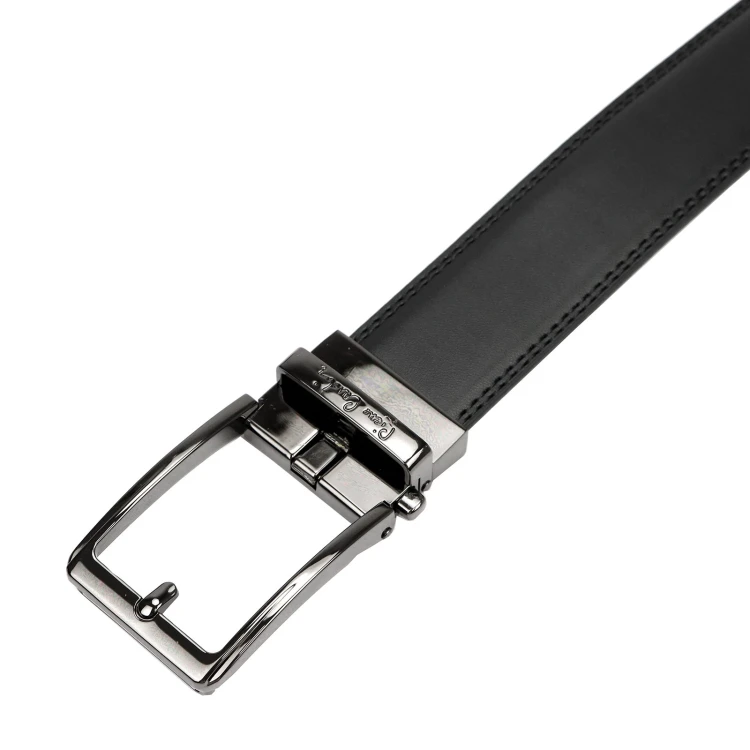 Czarny pasek męski Pierre Cardin 3361 GG46 130 cm