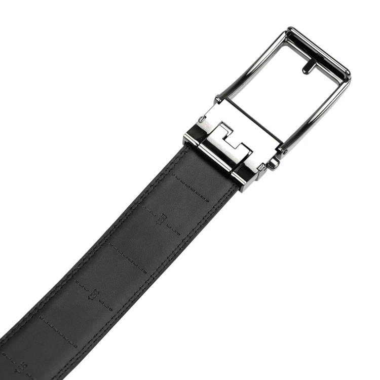 Czarny pasek męski Pierre Cardin 3361 GG46 130 cm