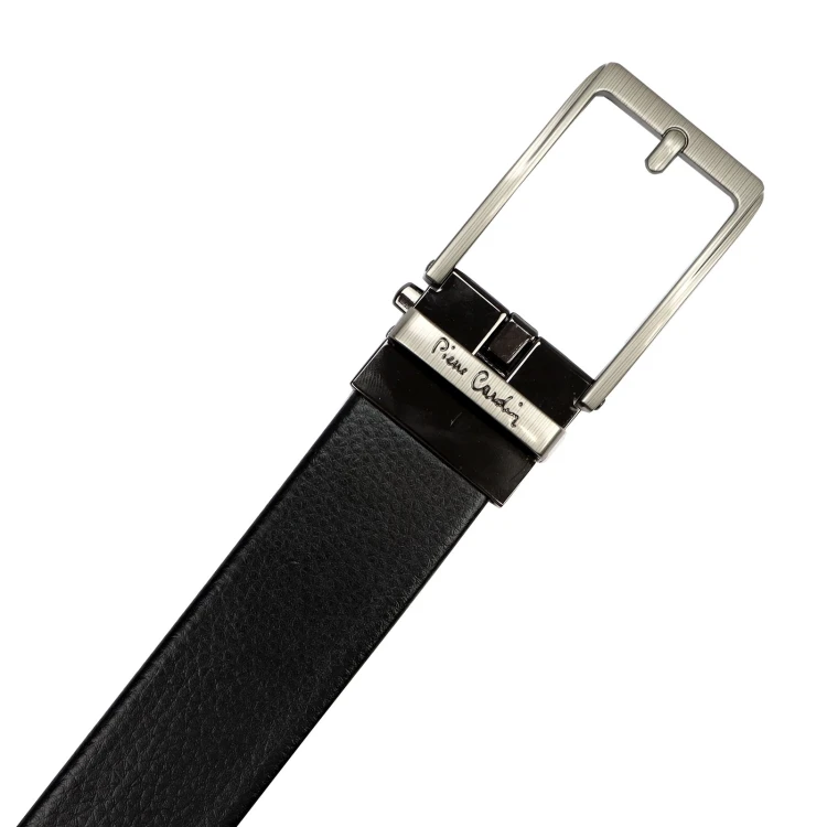 Czarny pasek męski Pierre Cardin 3365 GG50 130 cm