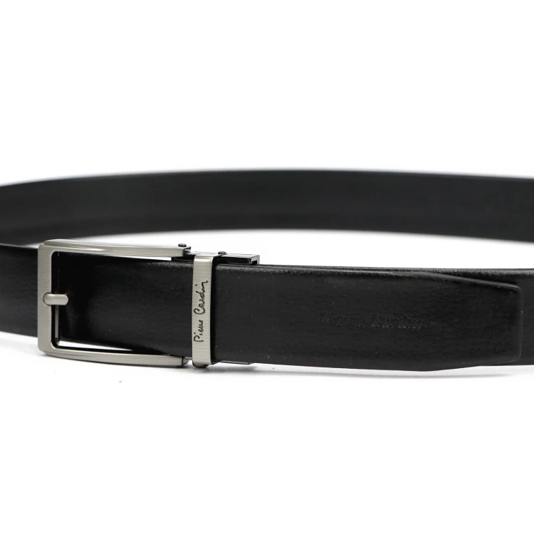 Czarny pasek męski Pierre Cardin 3365 GG50 130 cm