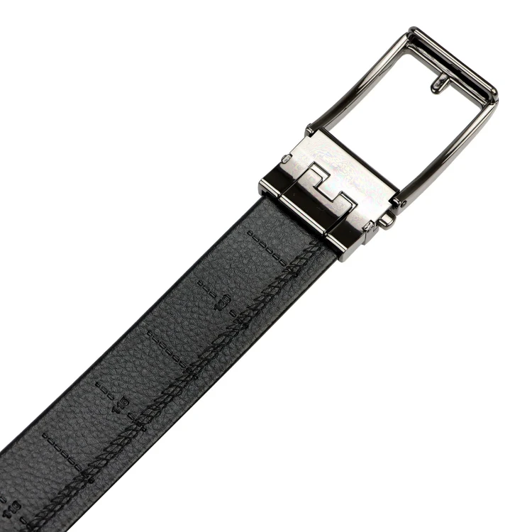 Czarny pasek męski Pierre Cardin 3365 GG50 130 cm