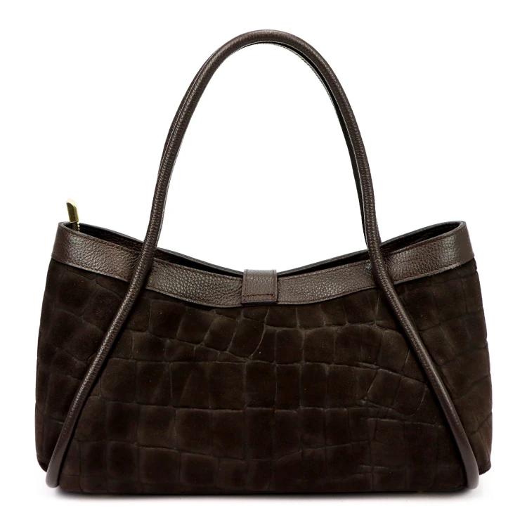 Skórzana torebka Camilla PREMIUM 10.014 CROCO z paskiem