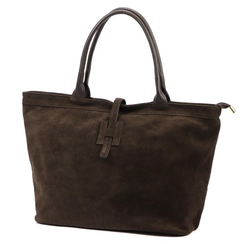 Duża zamszowa torebka shopper Luka 25-007 D 2w1