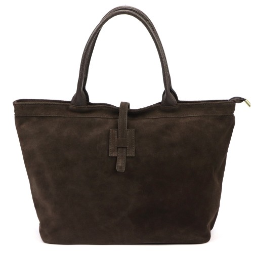 Duża zamszowa torebka shopper Luka 25-007 D 2w1