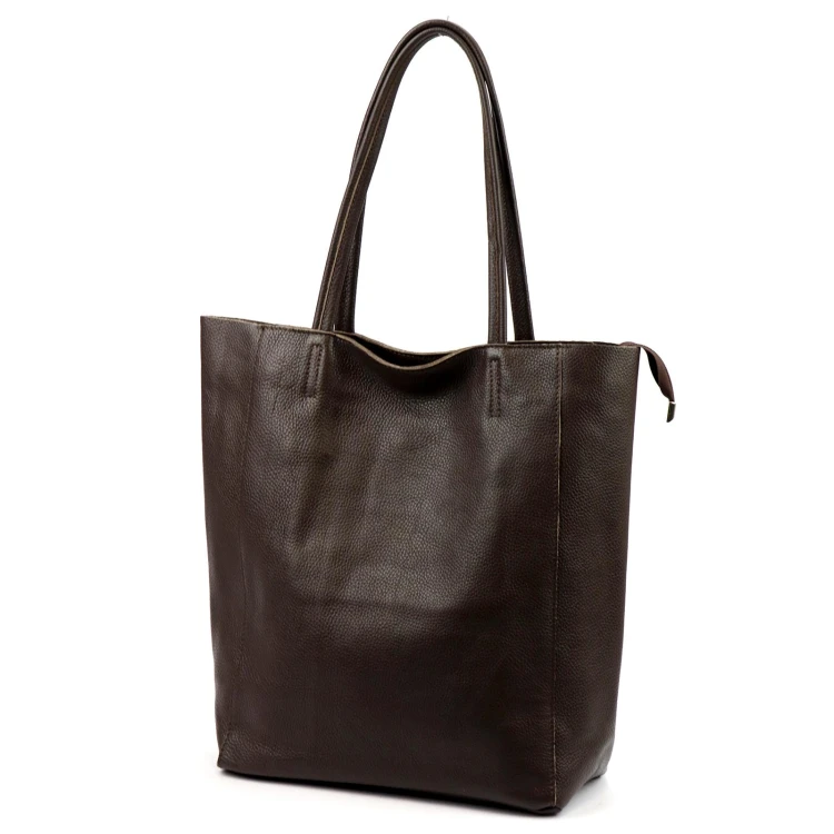 Duża skórzana torebka shopper Luka 26-084 Dollaro mieszcząca A4