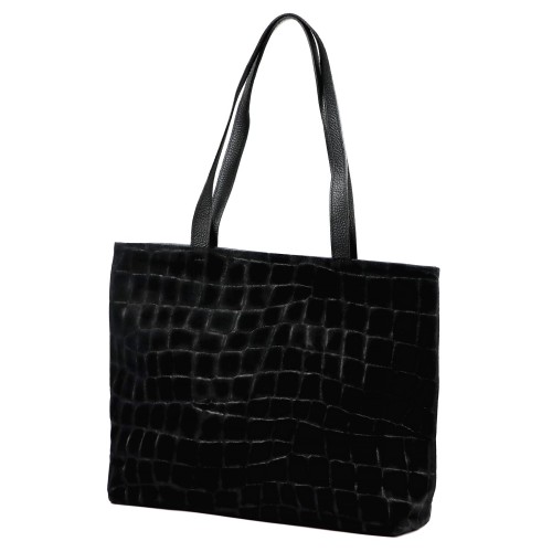 Skórzana torebka na ramię Luka 26-158 CROCO DOUBLE A4