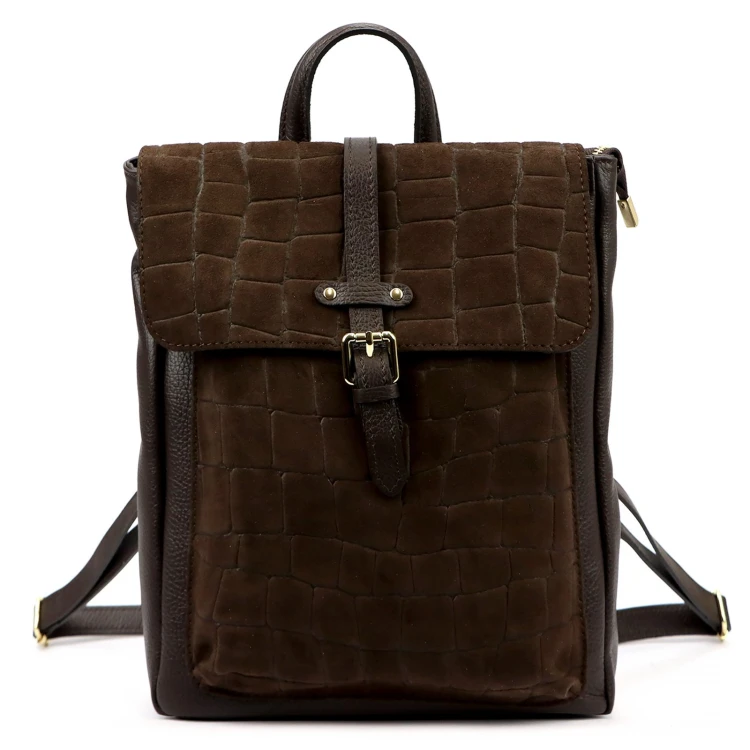 Luka 26-150 CROCO — ciemny brąz