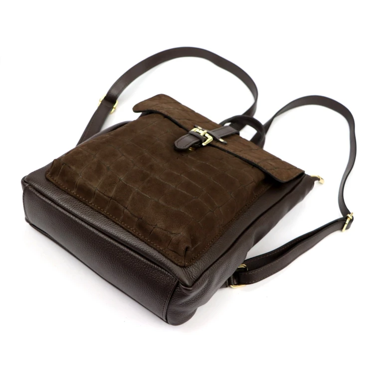 Luka 26-150 CROCO — ciemny brąz