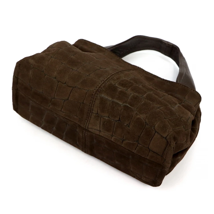 Skórzana torebka na ramię Luka 24-058 CROCO
