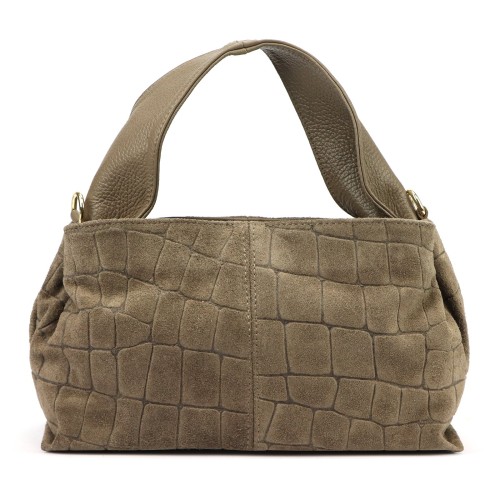 Skórzana torebka na ramię Luka 24-058 CROCO
