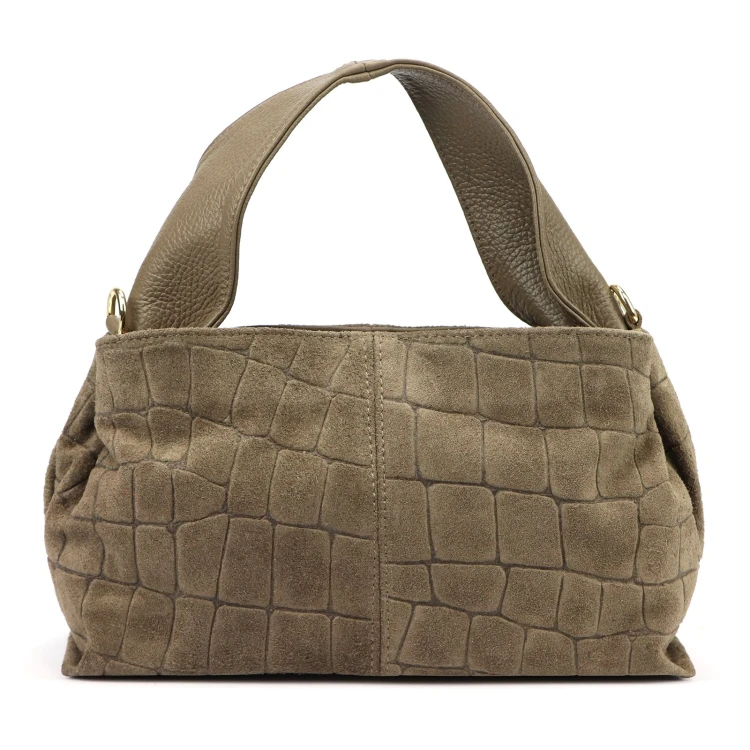 Skórzana torebka na ramię Luka 24-058 CROCO