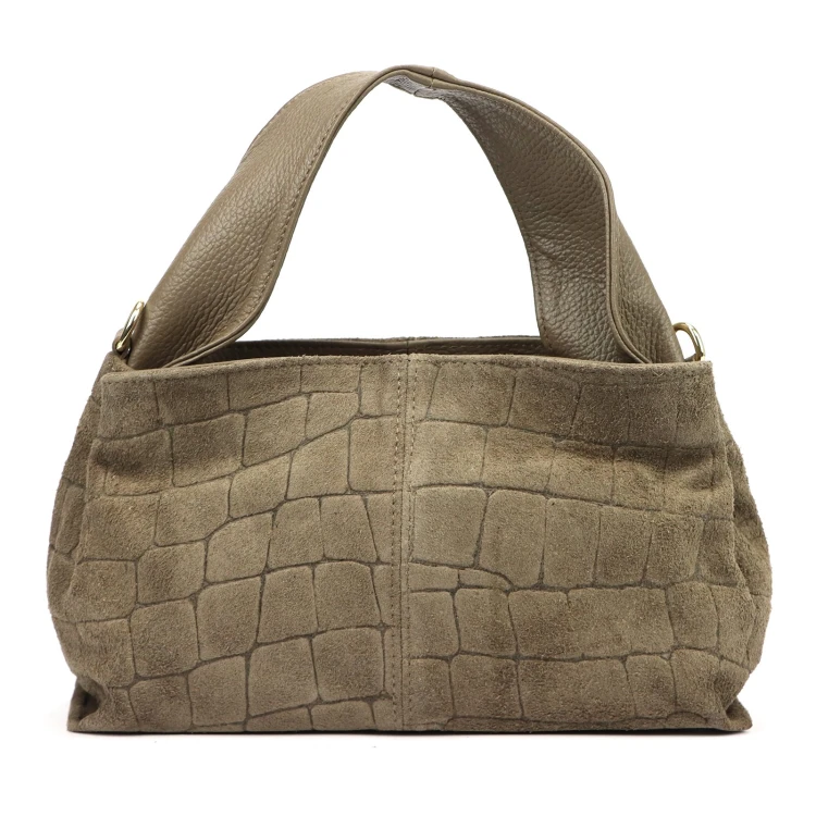 Skórzana torebka na ramię Luka 24-058 CROCO