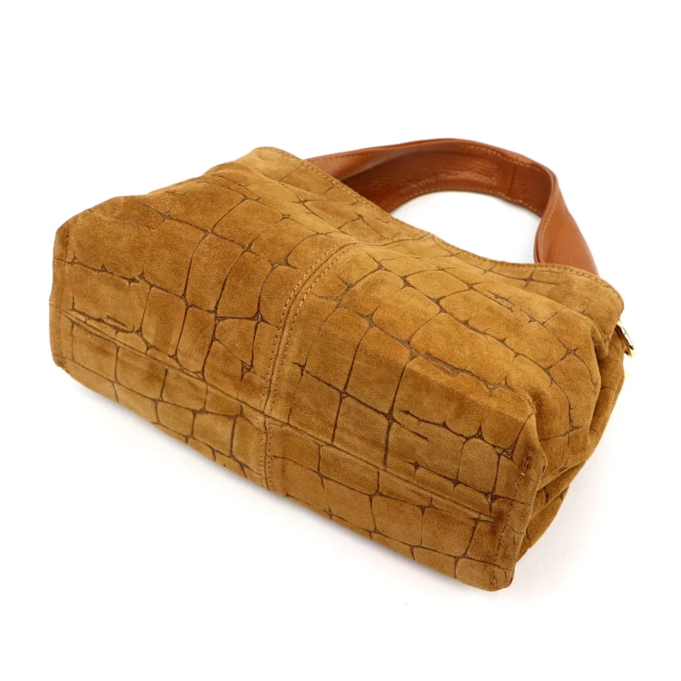 Skórzana torebka na ramię Luka 24-058 CROCO