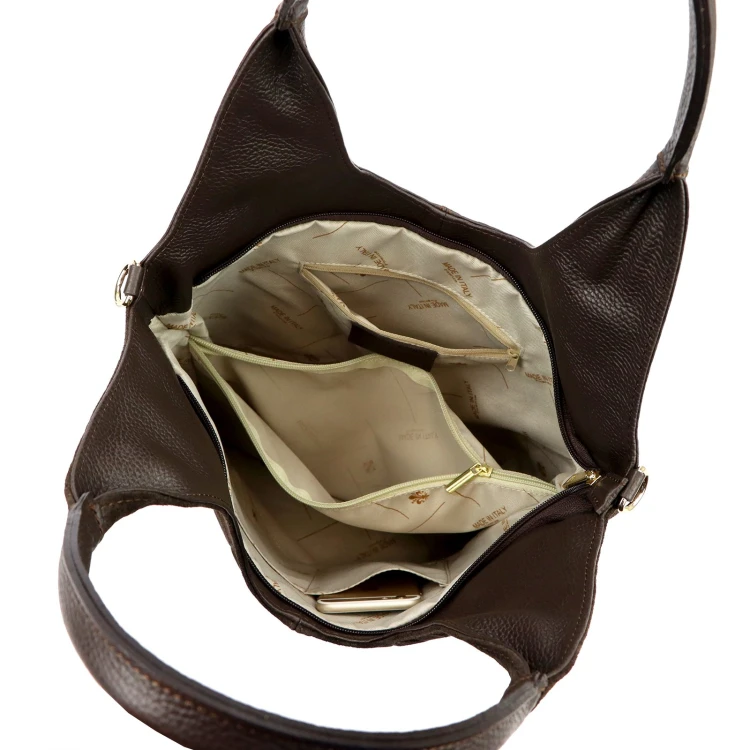 Damska torebka shopper Luka 26-013 Croco ze skóry naturalnej