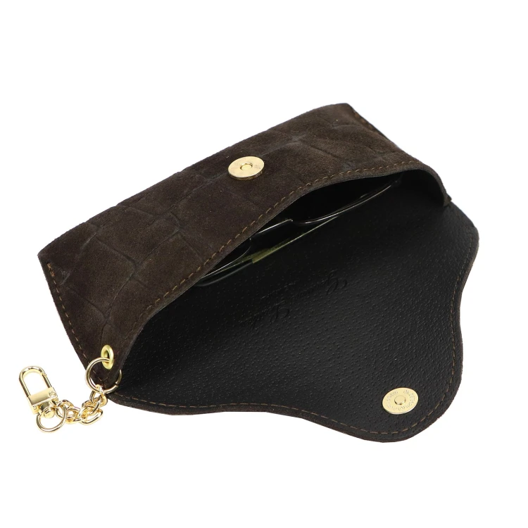 Skórzane etui na okulary CROCO Florence BRE-13