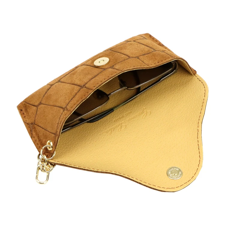 Skórzane etui na okulary CROCO Florence BRE-13