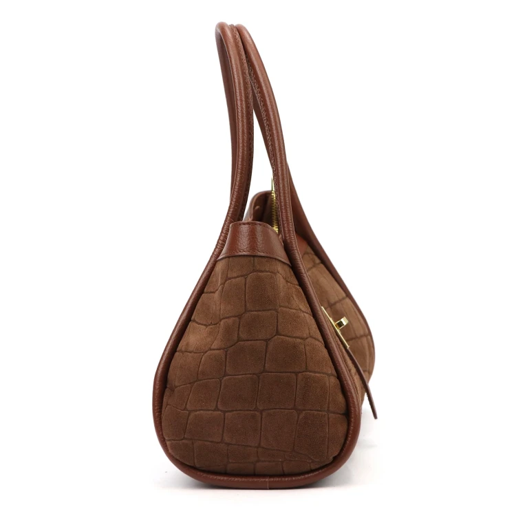 Skórzana torebka Camilla PREMIUM 10.014 CROCO z paskiem