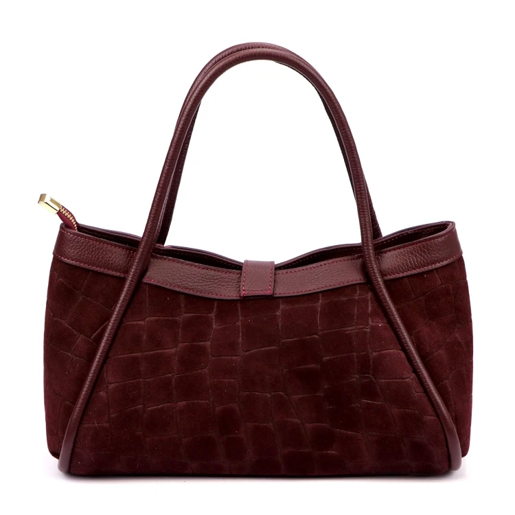 Skórzana torebka Camilla PREMIUM 10.014 CROCO z paskiem
