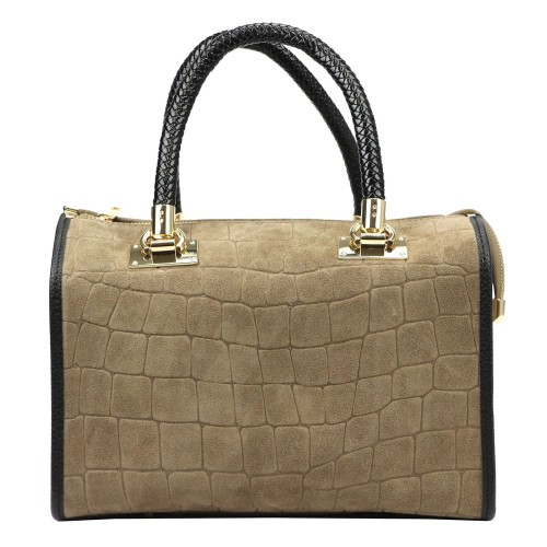 Skórzany kuferek Camilla PREMIUM 10.019 CROCO z paskiem