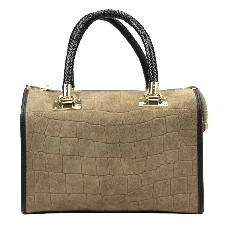 Skórzany kuferek Camilla PREMIUM 10.019 CROCO z paskiem