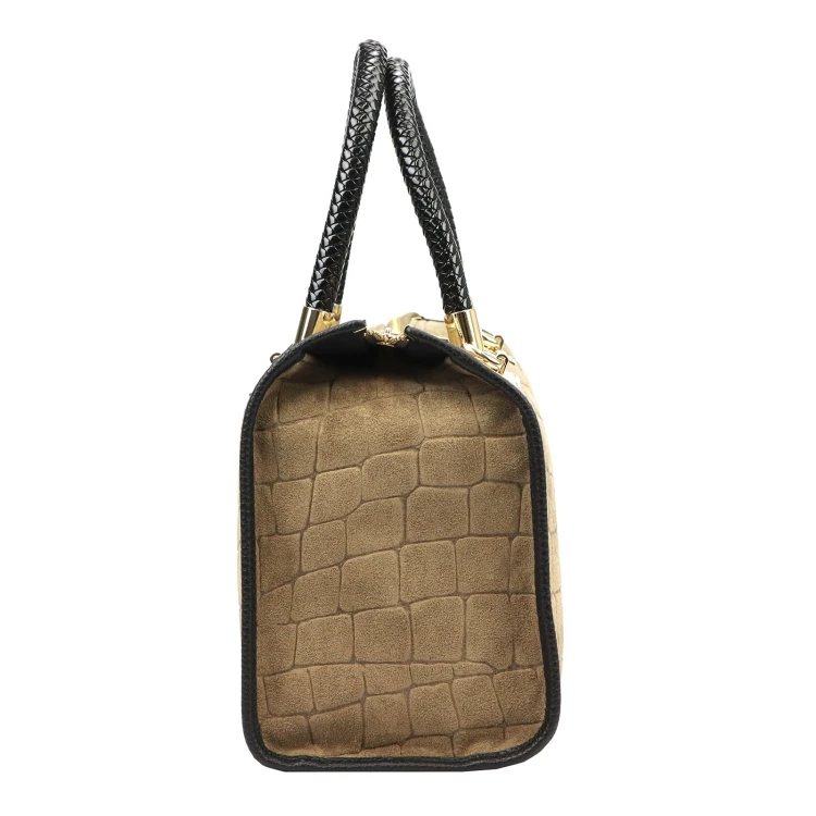 Skórzany kuferek Camilla PREMIUM 10.019 CROCO z paskiem