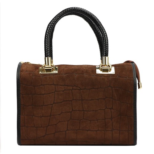 Skórzany kuferek Camilla PREMIUM 10.019 CROCO z paskiem