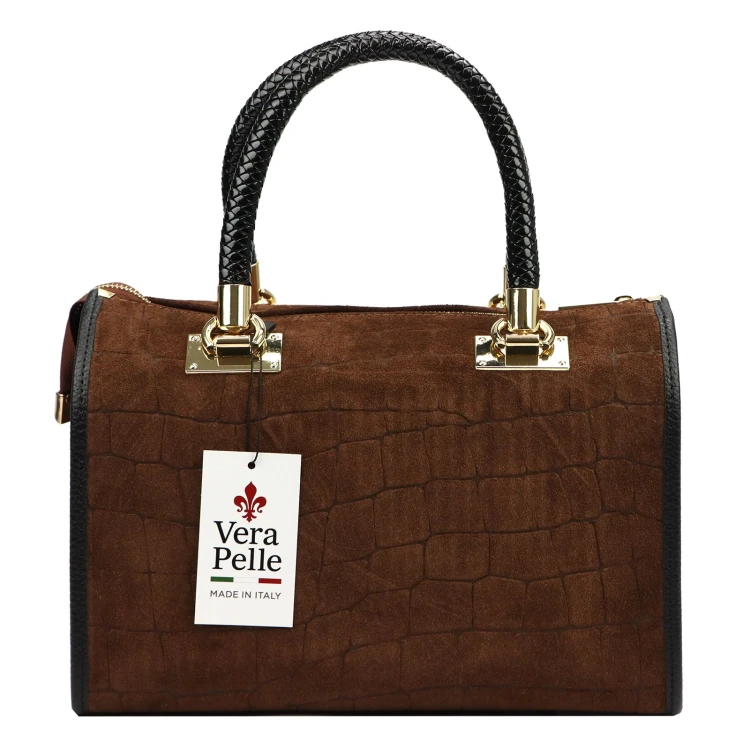 Skórzany kuferek Camilla PREMIUM 10.019 CROCO z paskiem